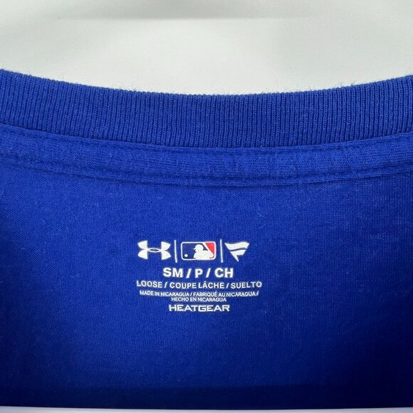 Under Armour Chicago Cubs Loose Blue T-Shirt Women's Small - Picture 2 of 3